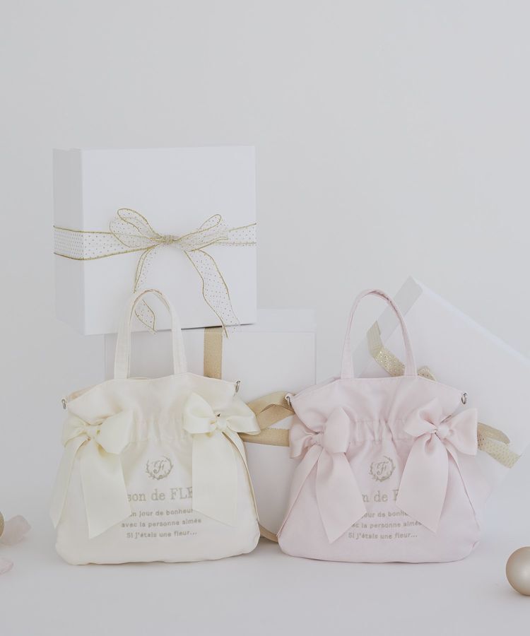 Maison de FLEUR「オーガンジーダブルリボン2Wayトートバッグ」|トートバッグ|