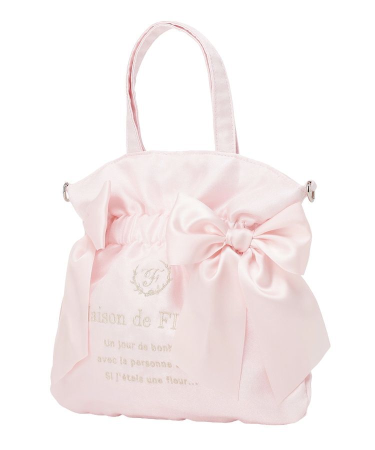 Maison de FLEUR「オーガンジーダブルリボン2Wayトートバッグ」|トートバッグ|