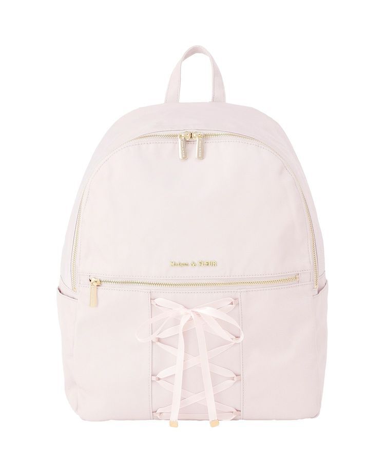 Maison de FLEUR「【撥水加工/19L】レースアップリボンリュック」|リュック|