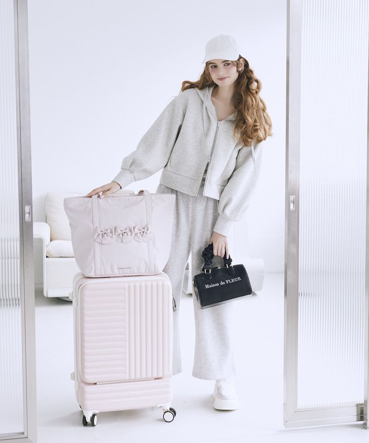 Maison de FLEUR「撥水加工リボンキャリーオンバッグ」|トートバッグ|