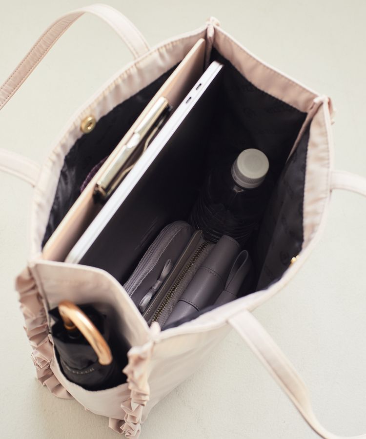 Maison de FLEUR「撥水加工フリルスクエアトートバッグ」|トートバッグ|