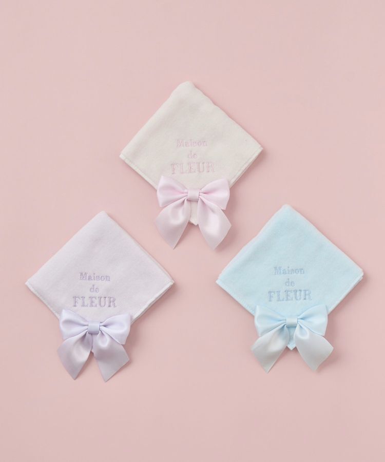 Maison de FLEUR「ビッグリボンタオルハンカチ」|ハンカチ|