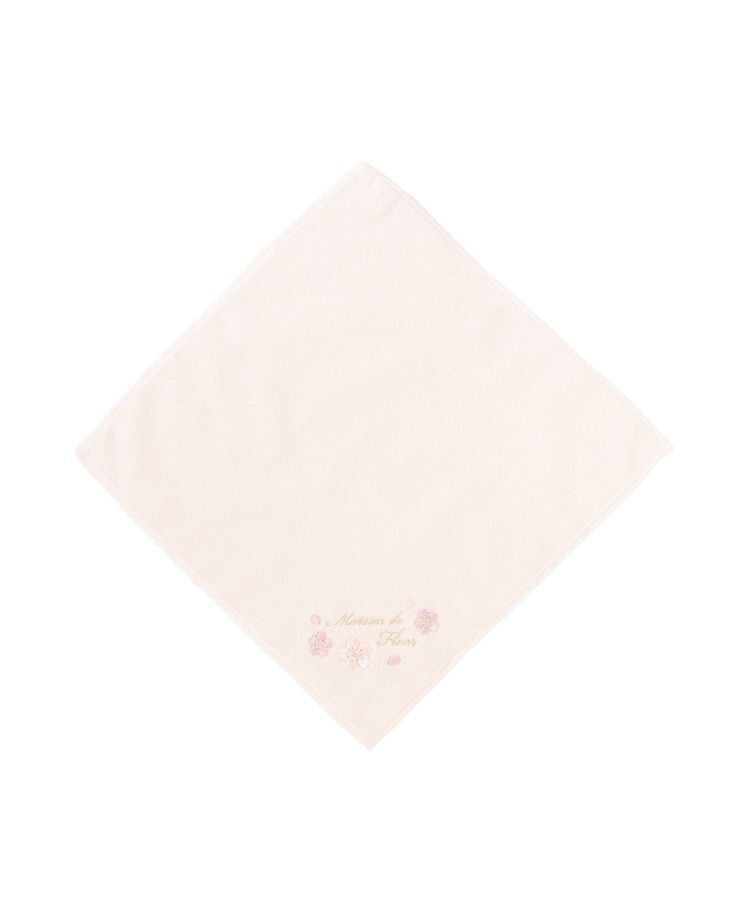 Maison de FLEUR「サクラ刺繍タオルハンカチ」|ハンカチ|