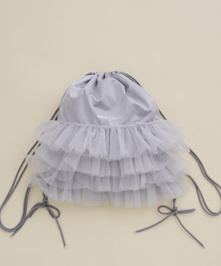 Maison de FLEUR「チュールフリルナップサック」|リュック|