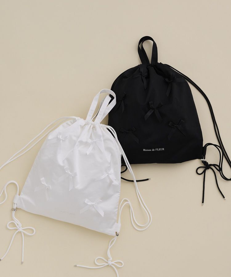 Maison de FLEUR「リボンナップサック」|リュック|