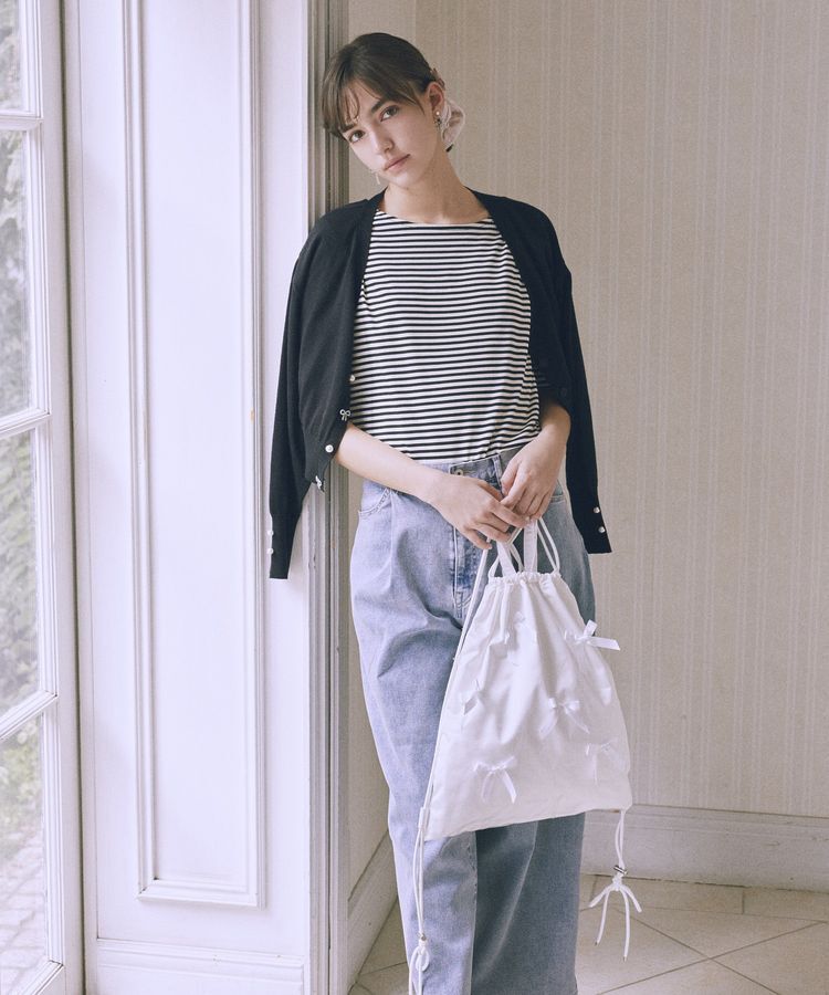 Maison de FLEUR「リボンナップサック」|リュック|