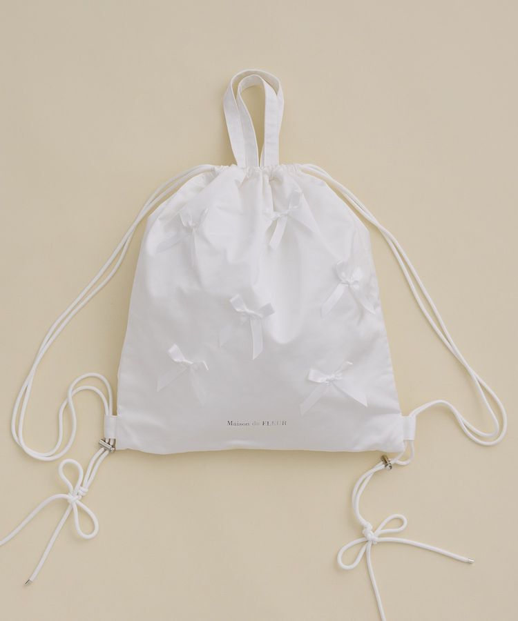 Maison de FLEUR「リボンナップサック」|リュック|