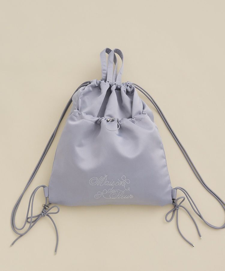Maison de FLEUR「ギャザーリボンナップサック」|リュック|