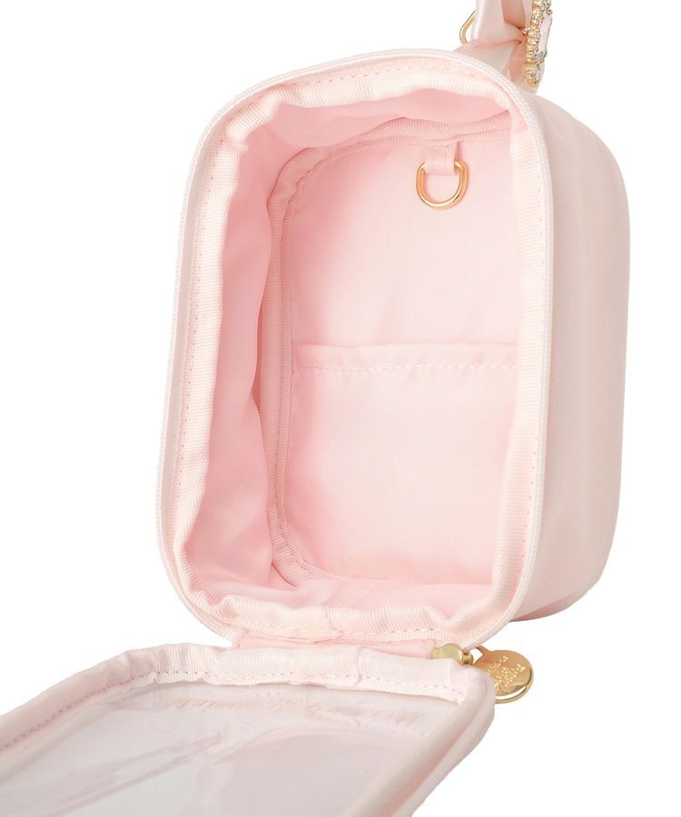 Maison de FLEUR「【6色展開】ビジューリボンクリアポーチS」|ポーチ|