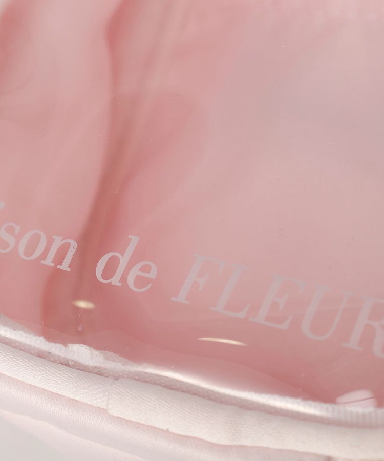 Maison de FLEUR「【6色展開】ビジューリボンクリアポーチS」|ポーチ|