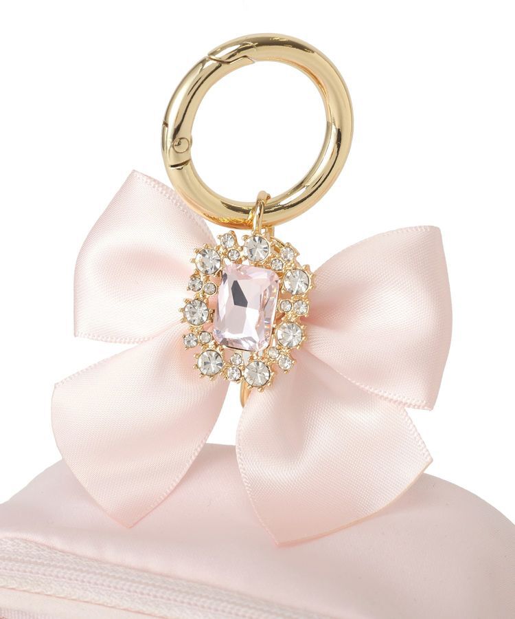 Maison de FLEUR「【6色展開】ビジューリボンクリアポーチS」|ポーチ|