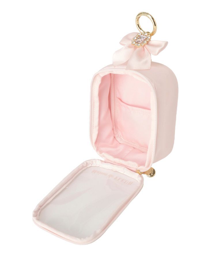 Maison de FLEUR「【6色展開】ビジューリボンクリアポーチS」|ポーチ|