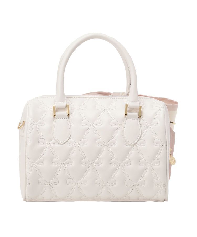 Maison de FLEUR「スカーフ付きリボンキルティング2Wayボストン」|ハンドバッグ|