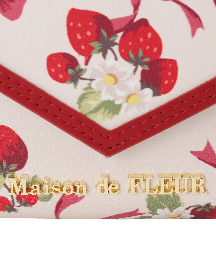 Maison de FLEUR「いちご柄ウォレット」|財布|
