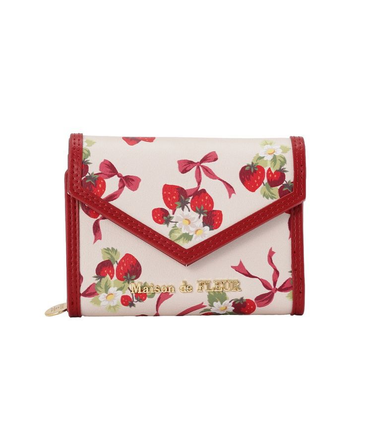 Maison de FLEUR「いちご柄ウォレット」|財布|
