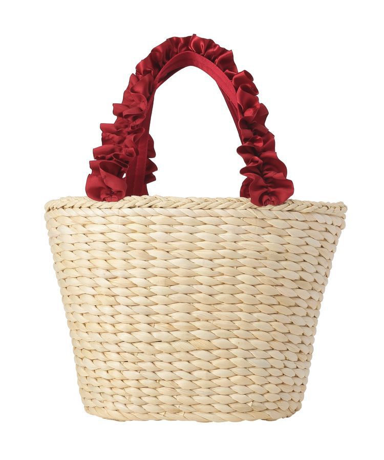 Maison de FLEUR「チェリー刺繍メイズカゴバッグ」|ハンドバッグ|