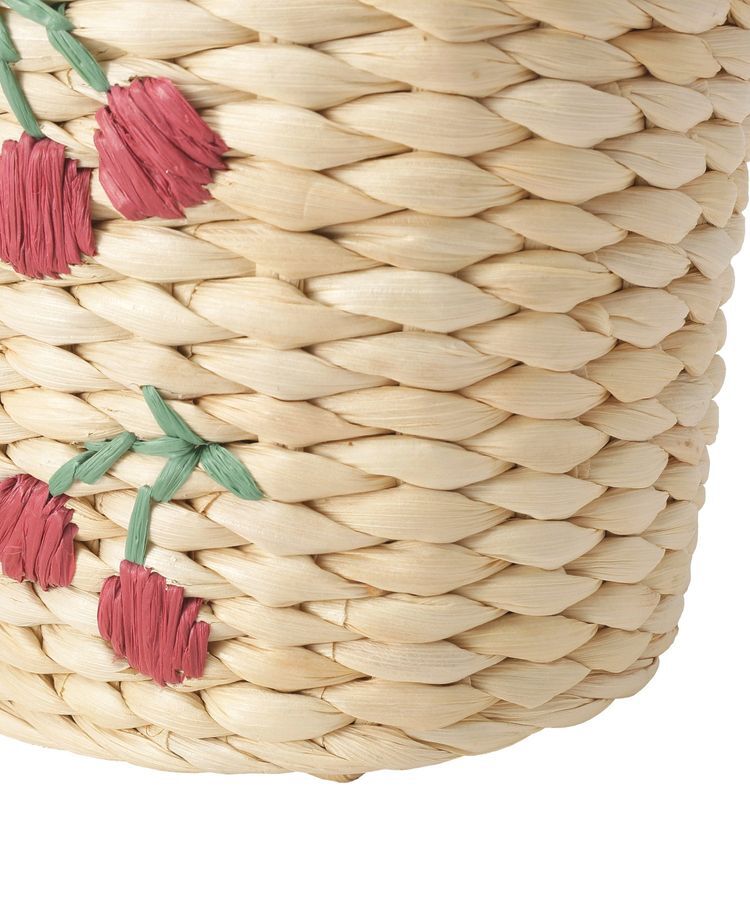 Maison de FLEUR「チェリー刺繍メイズカゴバッグ」|ハンドバッグ|