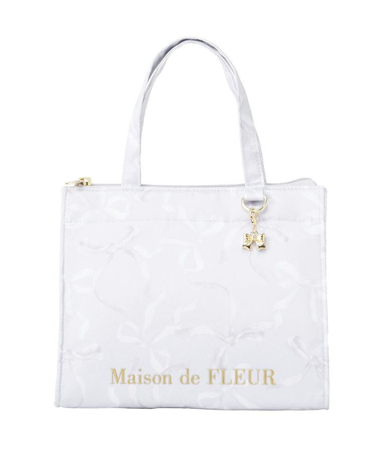 Maison de FLEUR「【保冷機能付き】リボン柄保冷バッグ」|トートバッグ|
