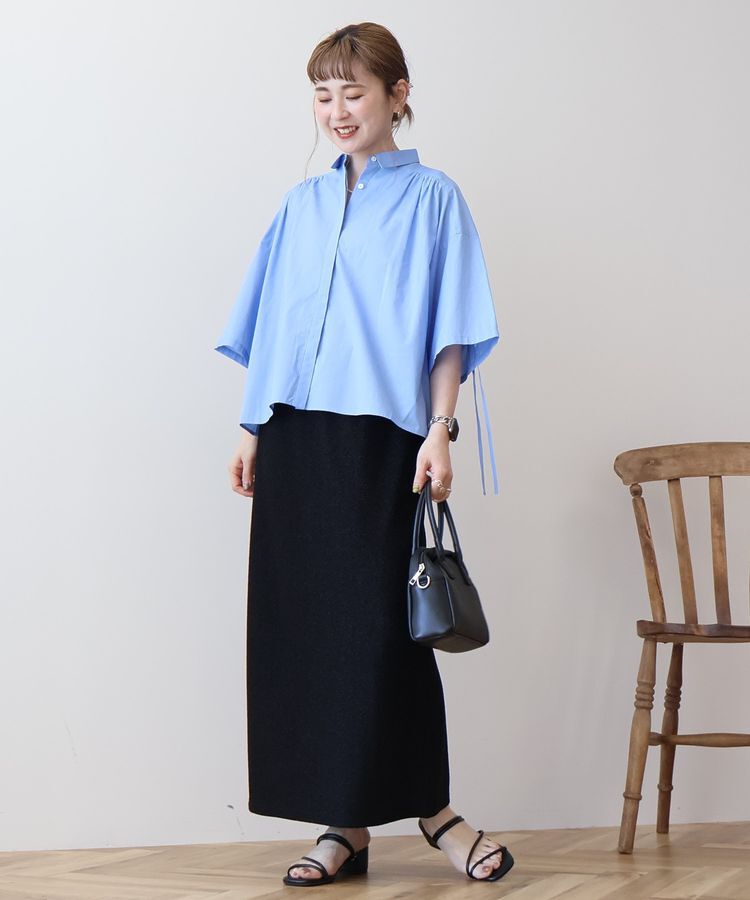 AMERICAN HOLIC「【WEB限定】【接触冷感・UVカット】ギャザーリボンスリーブ半袖シャツ」|シャツ・ブラウス|