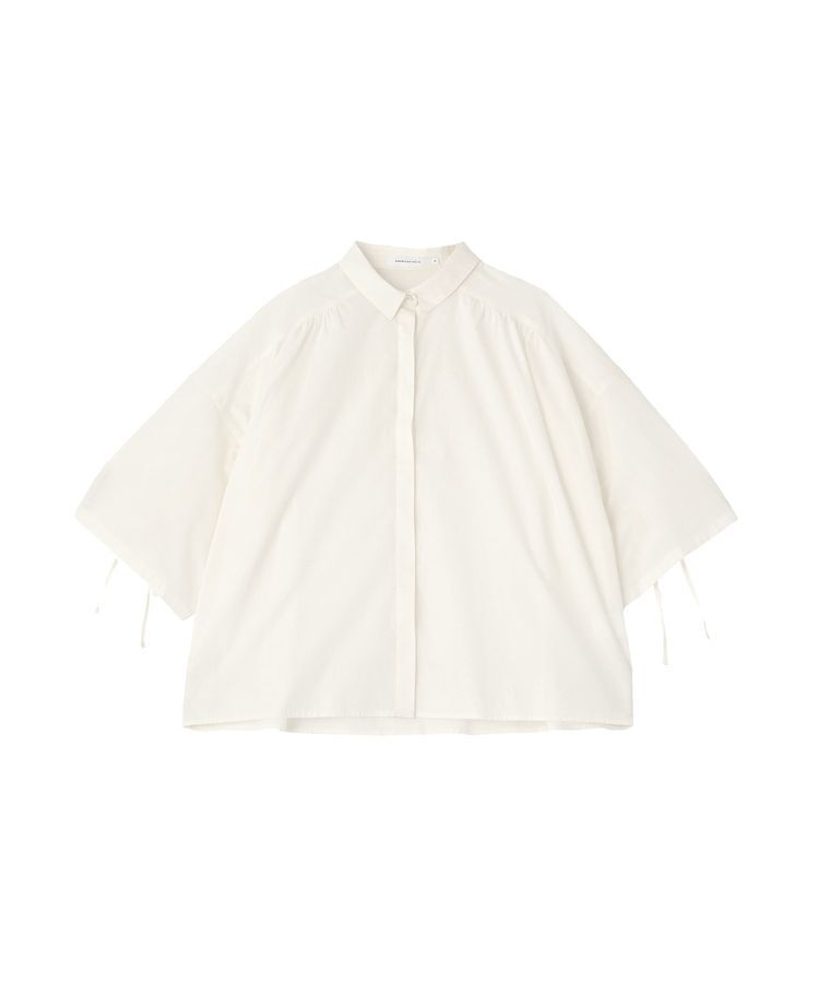 AMERICAN HOLIC「【WEB限定】【接触冷感・UVカット】ギャザーリボンスリーブ半袖シャツ」|シャツ・ブラウス|