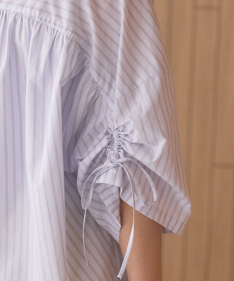 AMERICAN HOLIC「【WEB限定】【接触冷感・UVカット】ギャザーリボンスリーブ半袖シャツ」|シャツ・ブラウス|