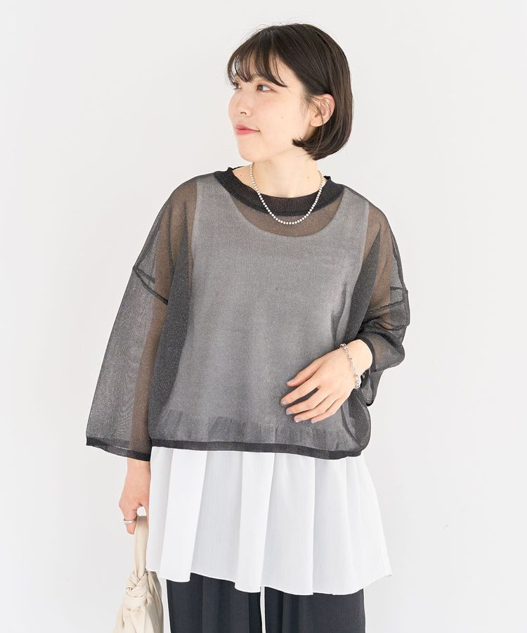 Green Parks「・ELENCARE DUE ラメシアーニットプルオーバー」|ニット・セーター|