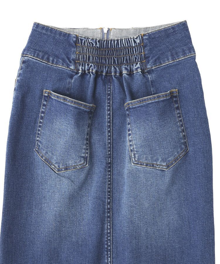 YECCA VECCA「フロントZIPハイウエストデニムスカート」|タイト|