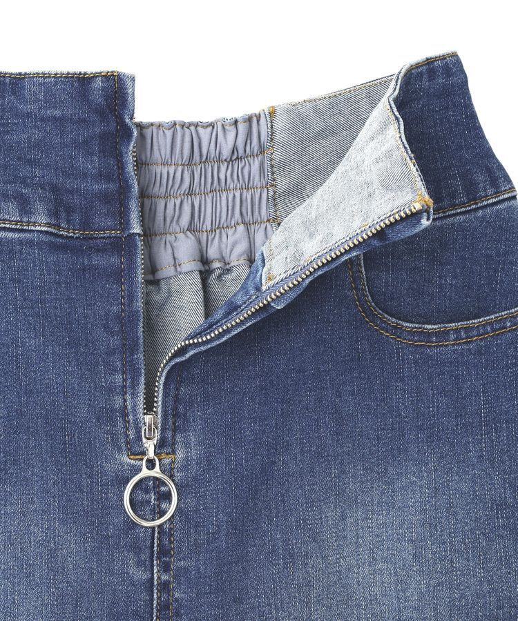 YECCA VECCA「フロントZIPハイウエストデニムスカート」|タイト|