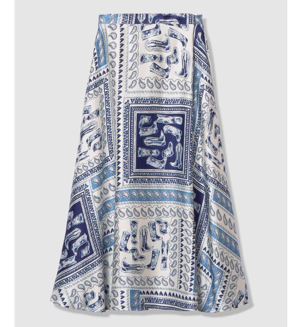 LOULOU WILLOUGHBY「【LOULOU WILLOUGHBY】ウエスタンスカーフプリントフレアスカート」|フレア|