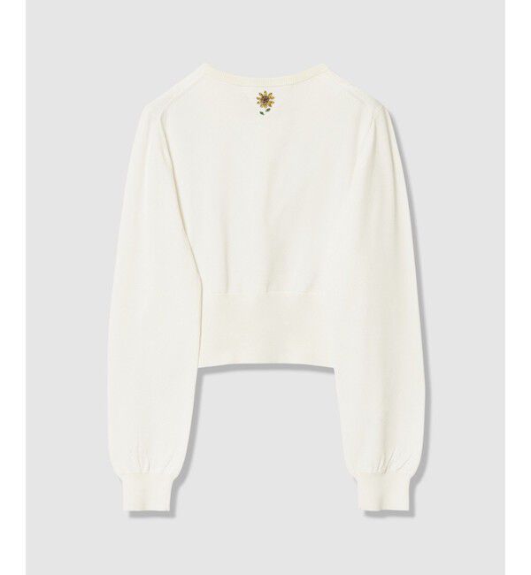 LOULOU WILLOUGHBY「 WEB 一部店舗限定【LOULOU WILLOUGHBY】サンフラワービジューカーディガン」|カーディガン|