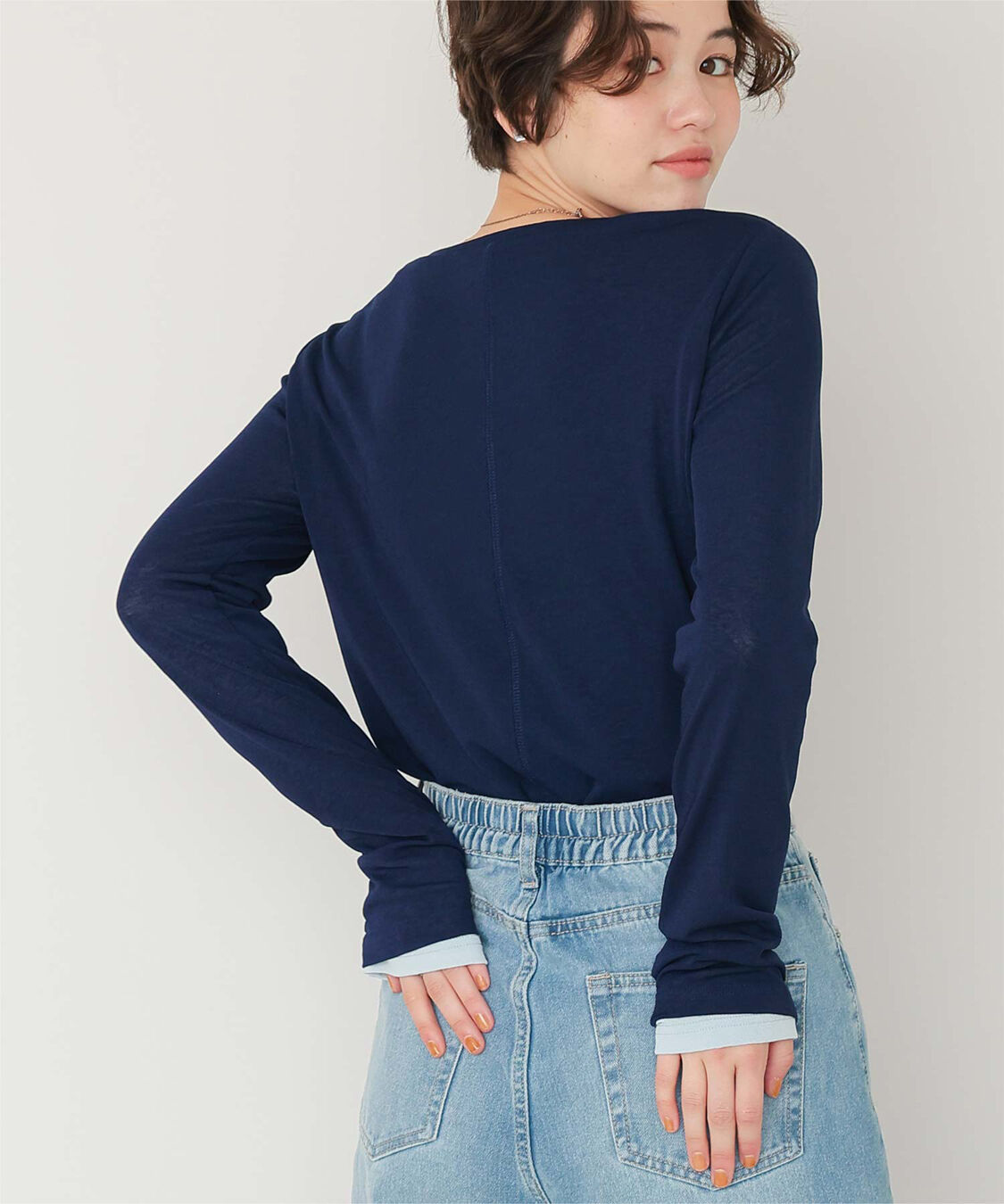 titivate「シアーカットソーロングスリーブトップス」|Tシャツ・カットソー|