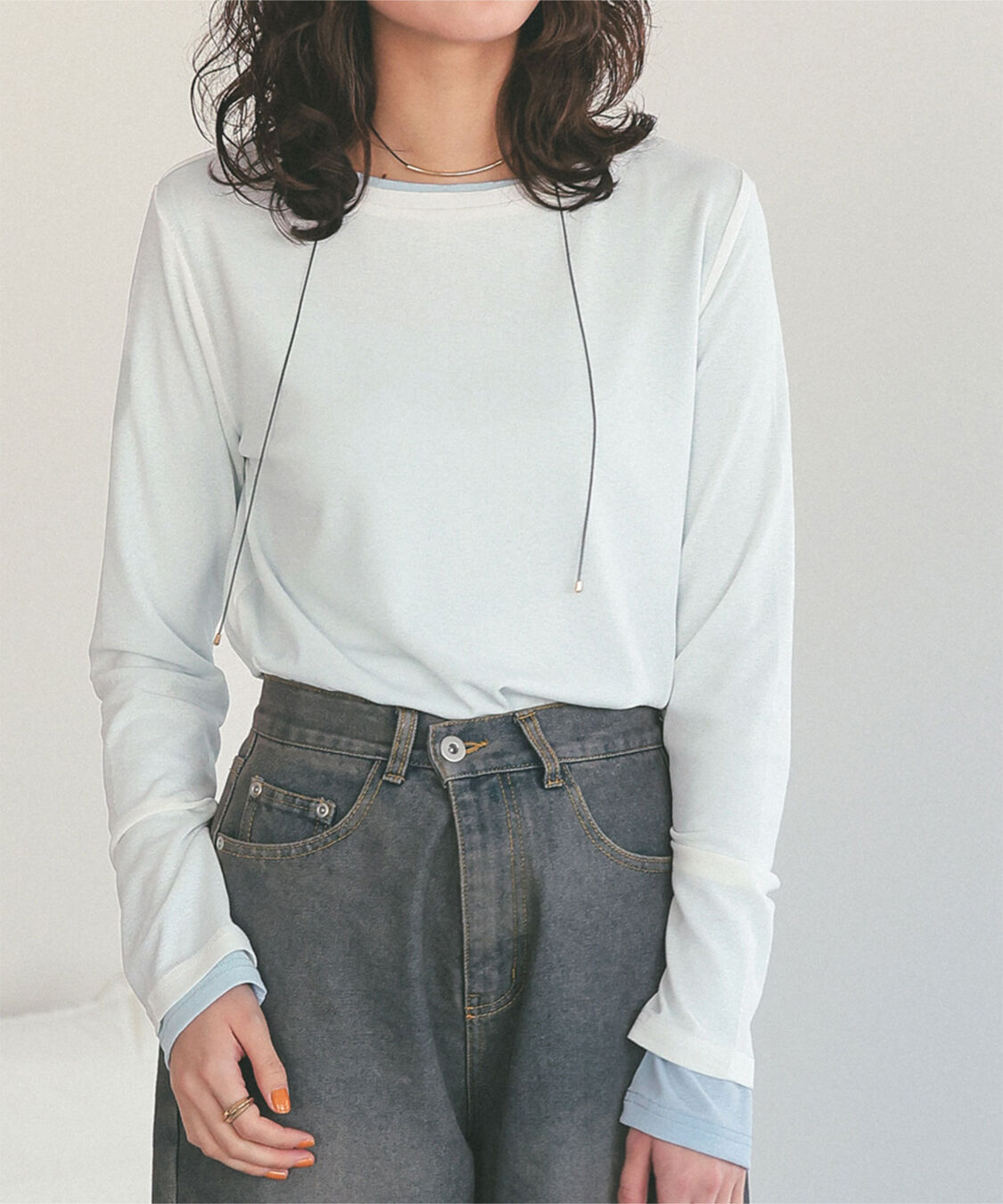 titivate「シアーカットソーロングスリーブトップス」|Tシャツ・カットソー|