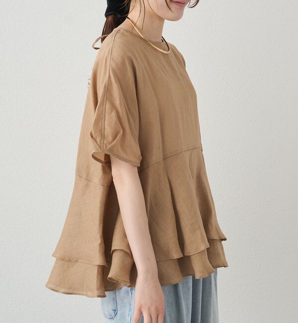  「【＠sein___000企画/リバイバル/新色】ラミー2枚重ねペプラムブラウス」|プルオーバー|