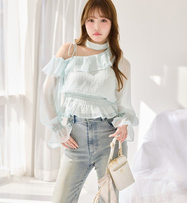 「2WAYワンショルフリルブラウス」|シャツ・ブラウス|
