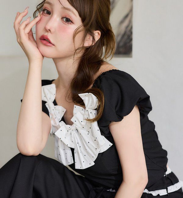  「【Black Ribbon Collection】メニーリボンブラウス」|シャツ・ブラウス|