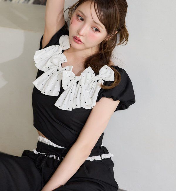  「【Black Ribbon Collection】メニーリボンブラウス」|シャツ・ブラウス|