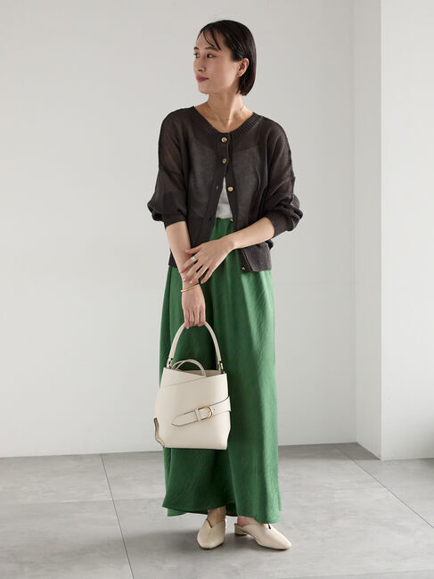 Te chichi「【WEB限定カラーあり】ペーパータッチヤーン2wayメッシュニット」|ニット・セーター|