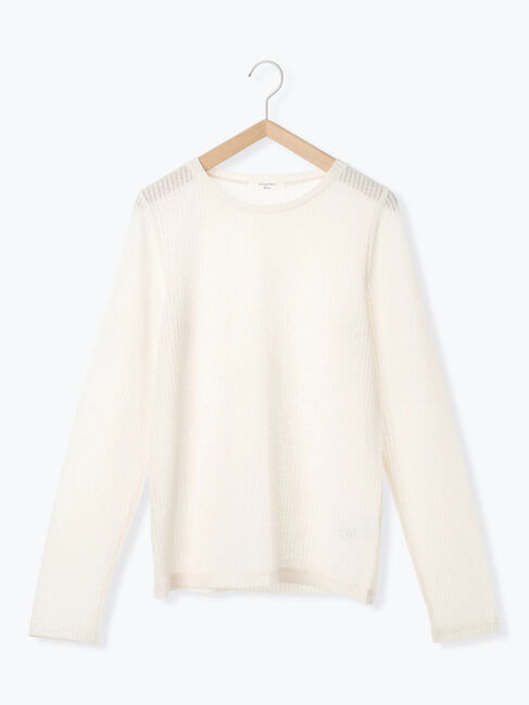 Samansa Mos2 blue「シアーリブロンT」|Tシャツ・カットソー|