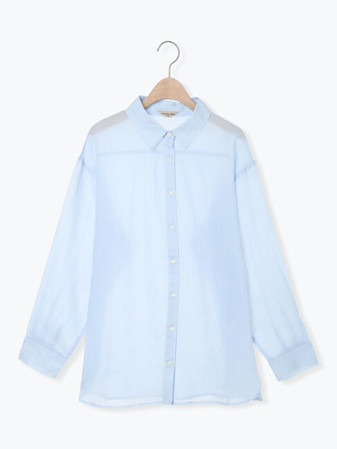 Samansa Mos2「シアーリネンシャツ」|シャツ・ブラウス|