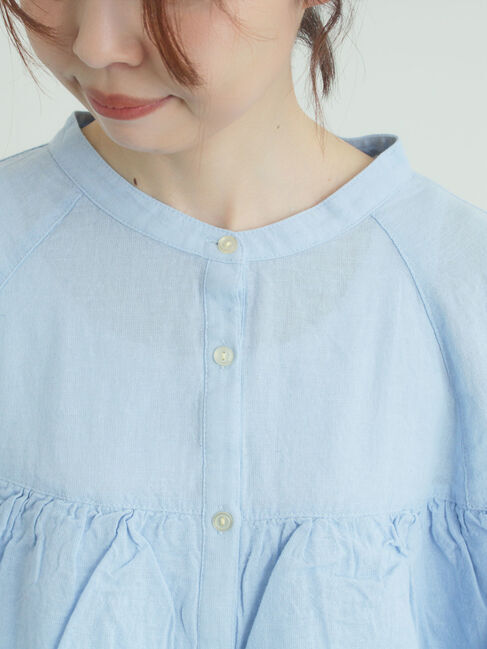 Samansa Mos2「切替フリルチュニック」|シャツ・ブラウス|