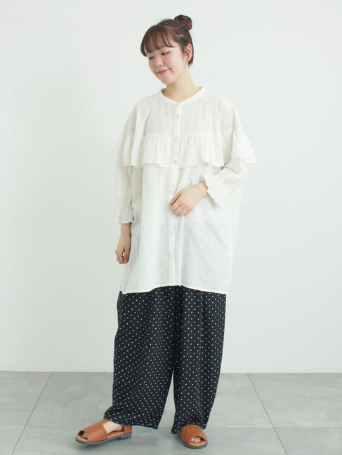 Samansa Mos2「麻レーヨン柄アソートパンツ」|その他|