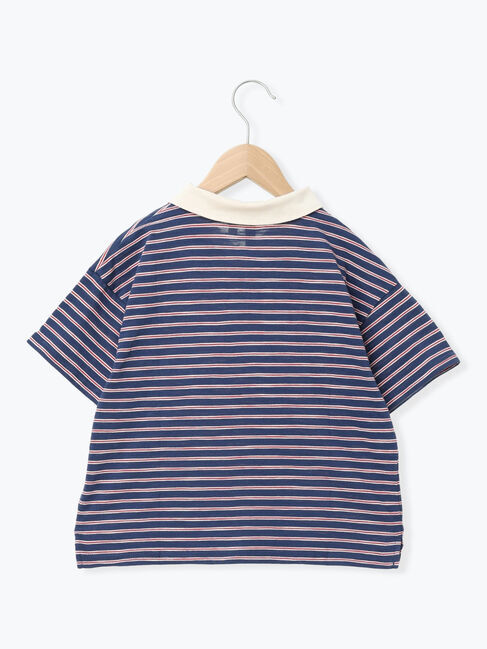 Samansa Mos2 Lagom「マルチボーダーポロシャツ」|Tシャツ・カットソー|