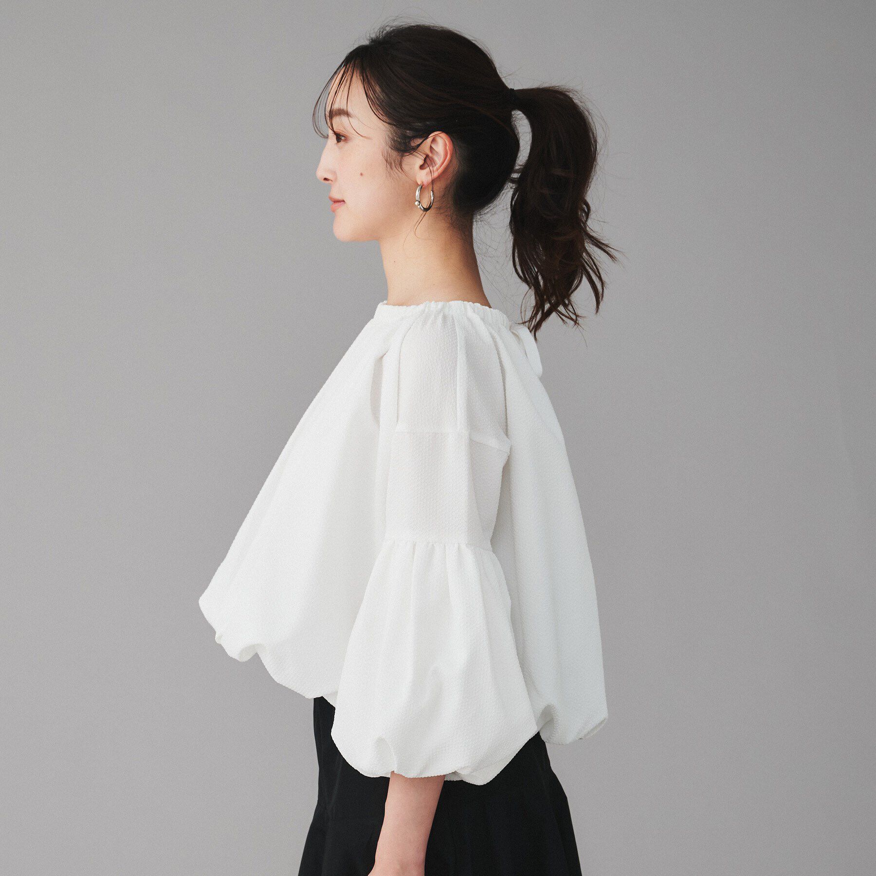 UNTITLED「【MARILYN MOON】別注 前後2way バルーンスリーブブラウス」|シャツ・ブラウス|