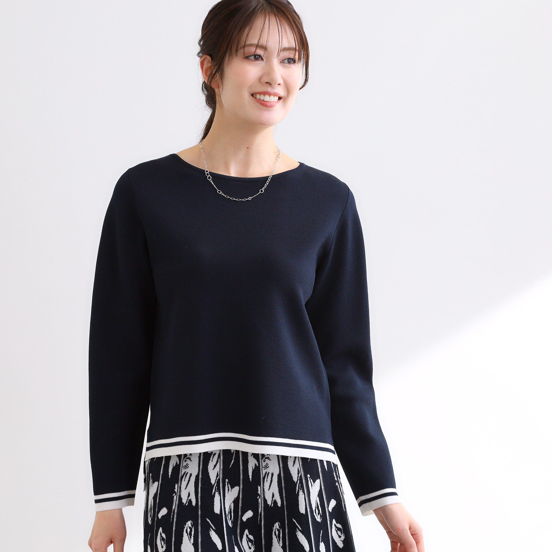 Reflect「【セットアップ可】ダブルジャカードニットプルオーバー」|ニット・セーター|