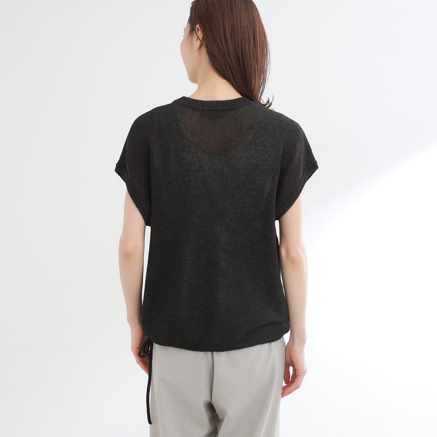 Reflect「【レイヤードにおすすめ◎】畦編みフレンチスリーブトップス」|ニット・セーター|