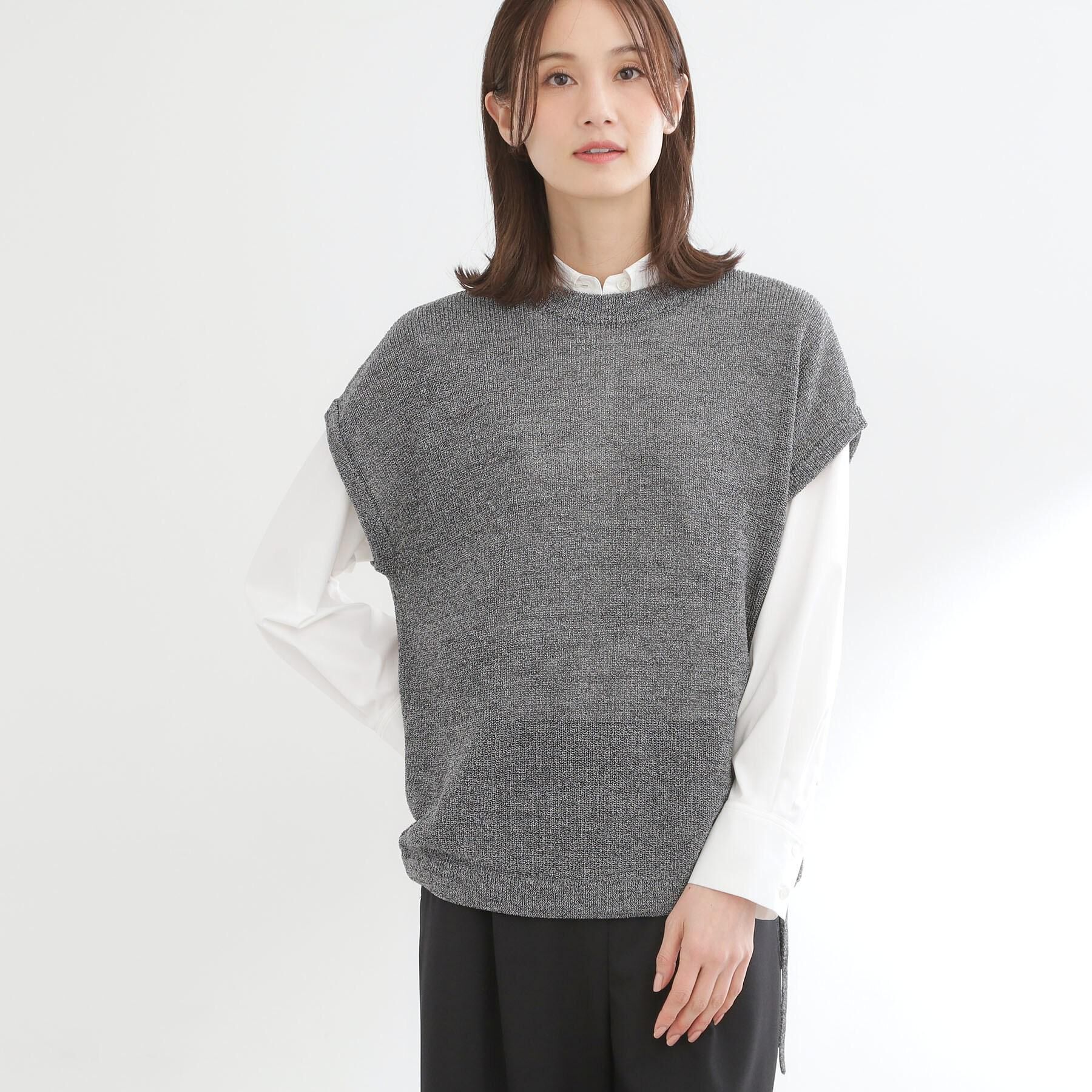 Reflect「【レイヤードにおすすめ◎】畦編みフレンチスリーブトップス」|ニット・セーター|