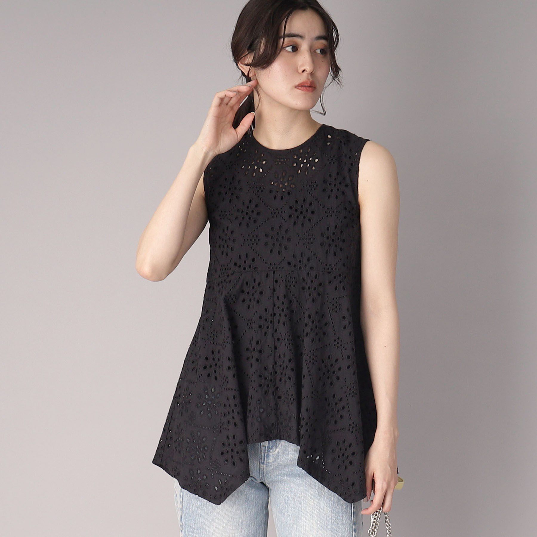 DRESSTERIOR「【コットン100％/洗える】カットワークレースブラウス」|シャツ・ブラウス|