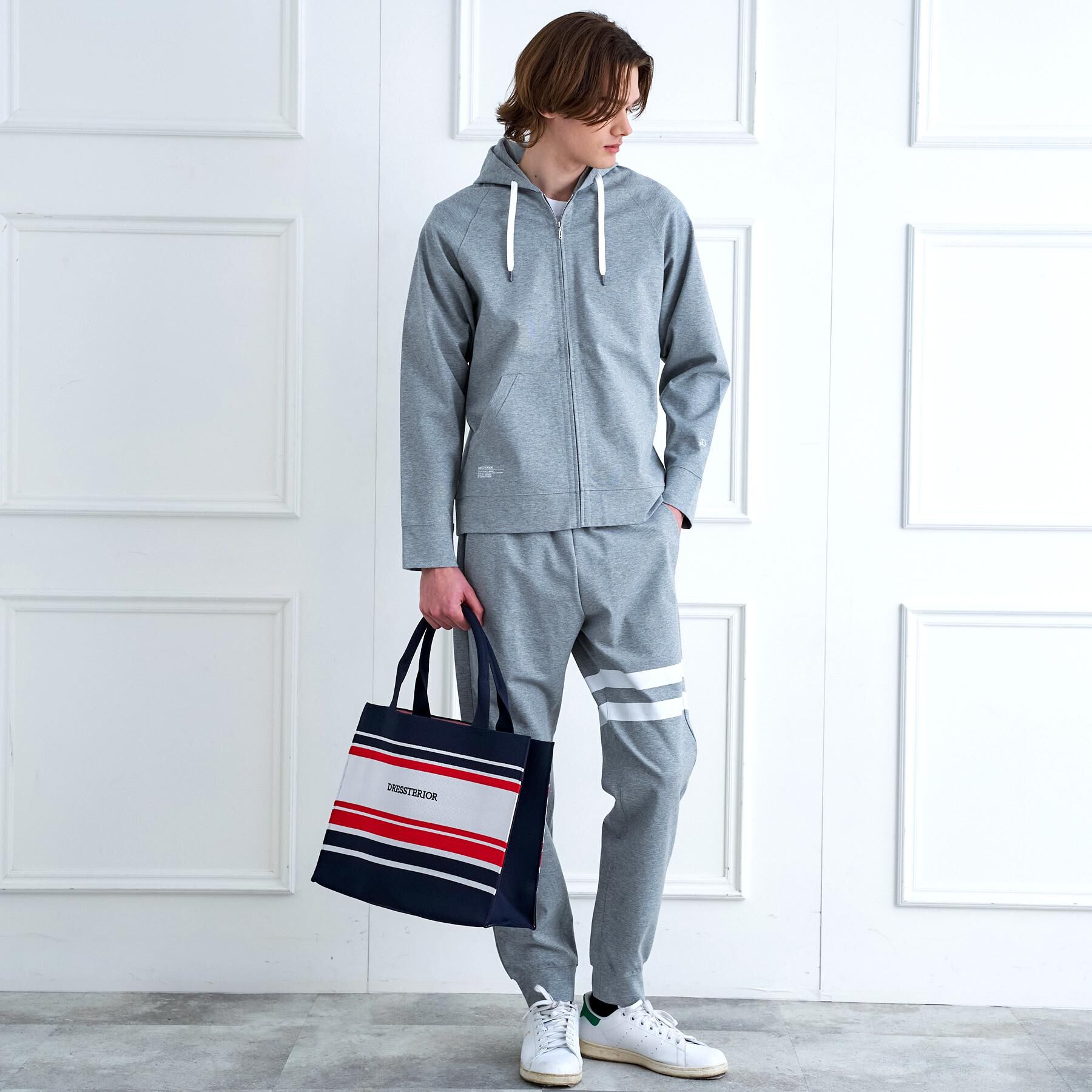 DRESSTERIOR「【接触冷感／セットアップ可】ドライタッチ ハイカウントジップアップパーカ」|パーカー|