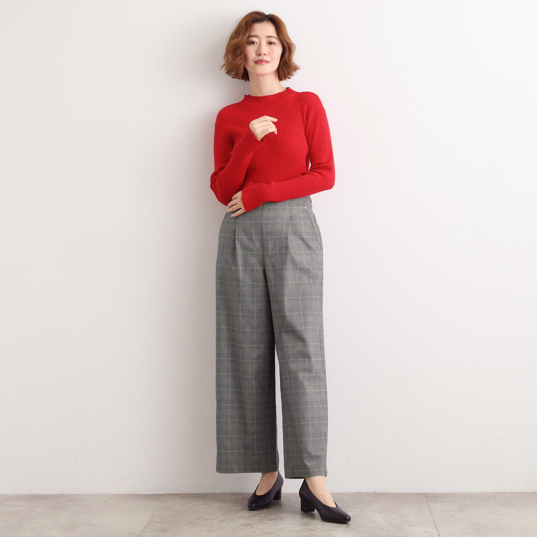 grove「【選べる着丈/多機能】裏起毛ハイパーストレッチワイドパンツ」|その他|