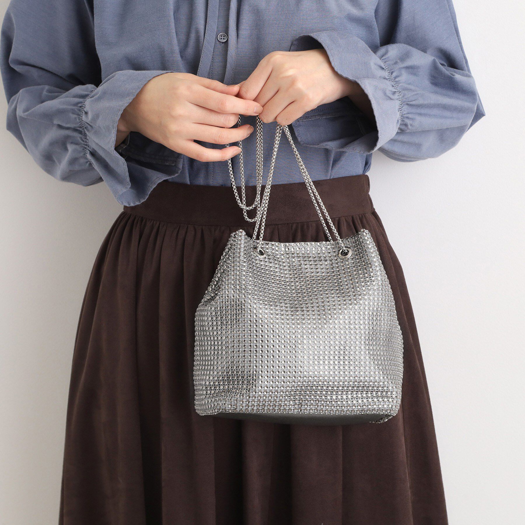 grove「キラアソート巾着チェーンショルダー」|ショルダー・メッセンジャー|グレーストーン(00